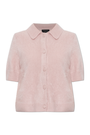 Cashmere cardigan with short sleeves