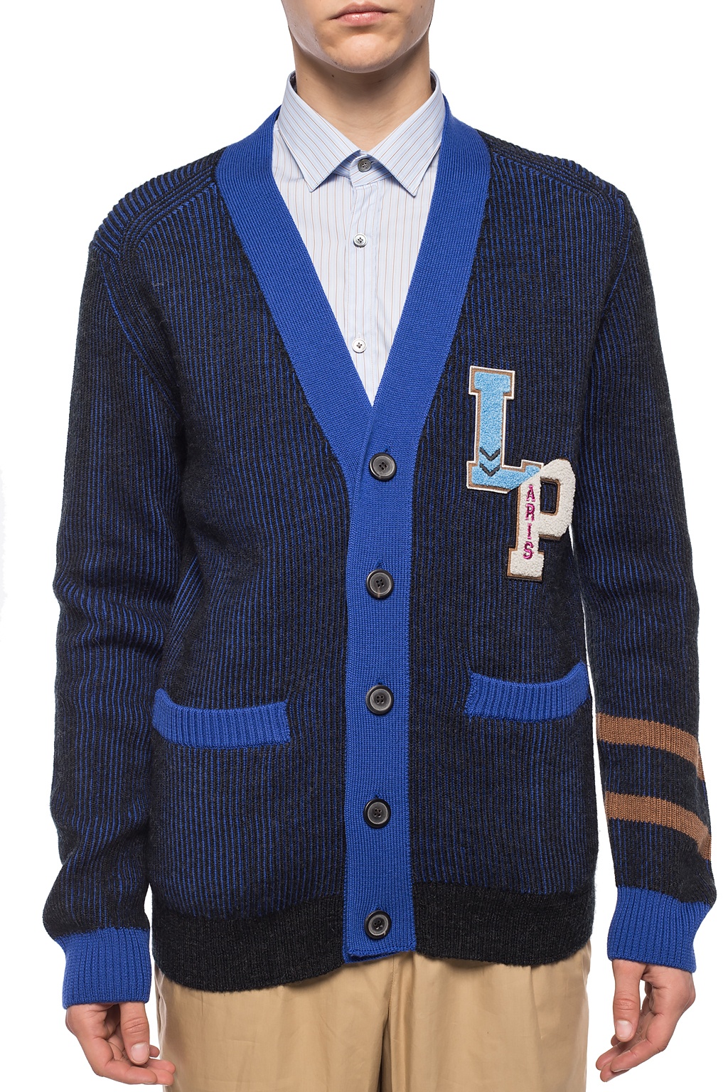 patched cardigan
