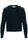 Lanvin GREEN Sweater with knitted details