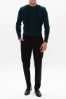 Lanvin GREEN Sweater with knitted details