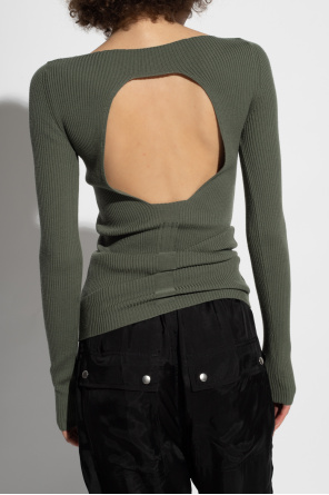 Rick Owens Ribbed sweater with cutout back