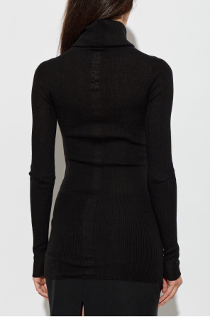 Rick Owens Jersey de lana de cuello alto