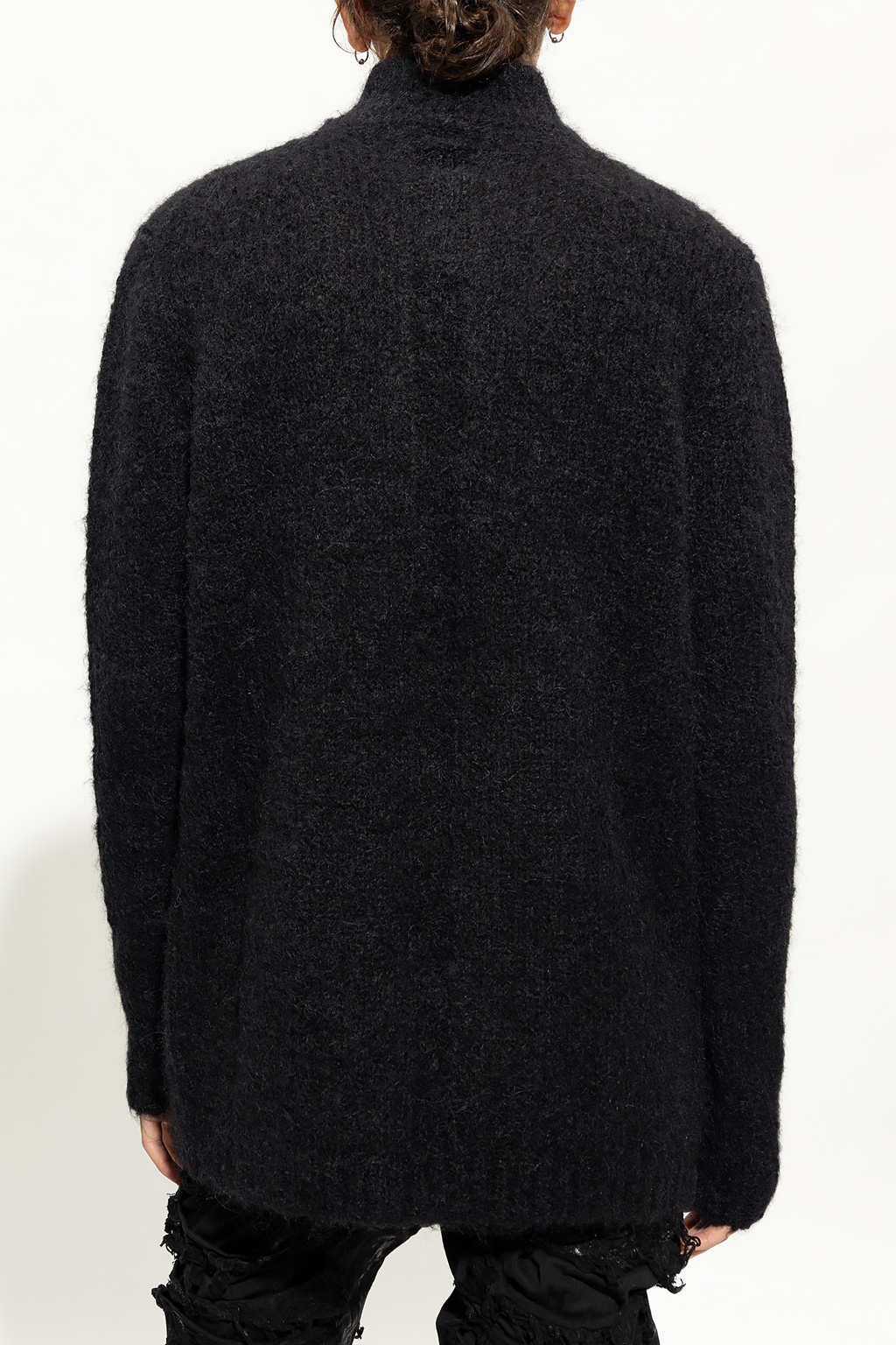 Rick Owens sweater Womens with standing collar