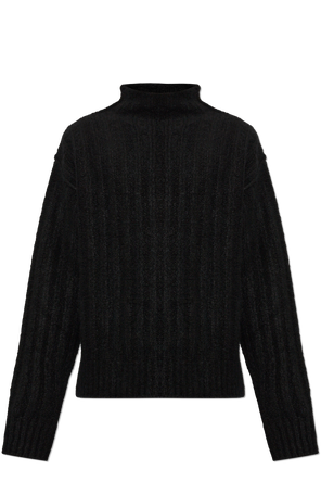 Camisola de caxemira masculina preta