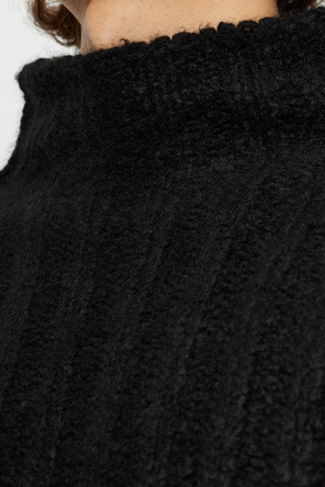 Rick Owens Camisola de caxemira masculina preta