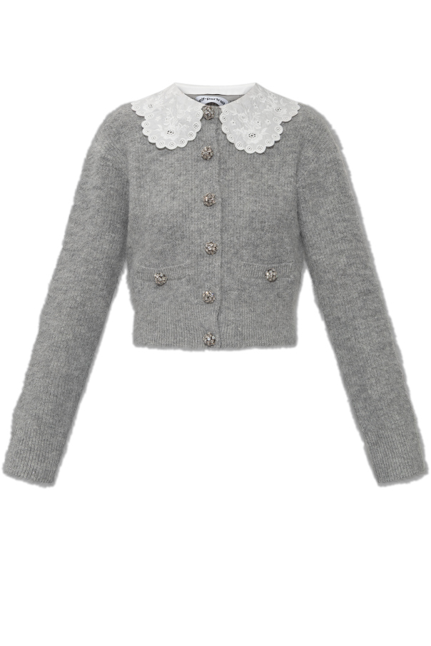Cardigan with a detachable collar od Self-Portrait