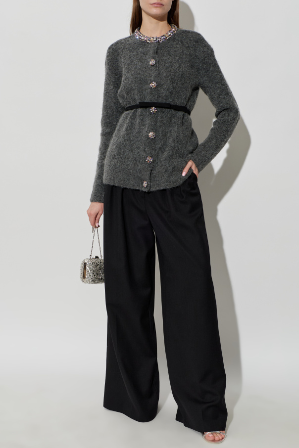 Self-Portrait Cárdigan con cristales brillantes en el escote