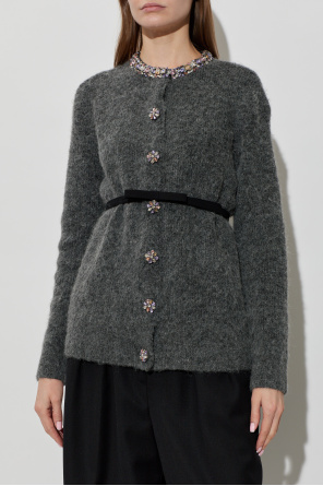 Self-Portrait Cárdigan con cristales brillantes en el escote