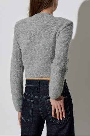 Self-Portrait Cardigan with shimmering crystals at the neckline