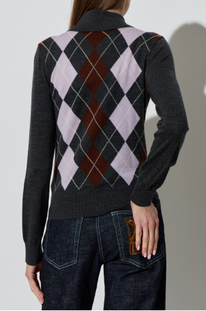 Self-Portrait Wollpolo mit langen Ärmeln