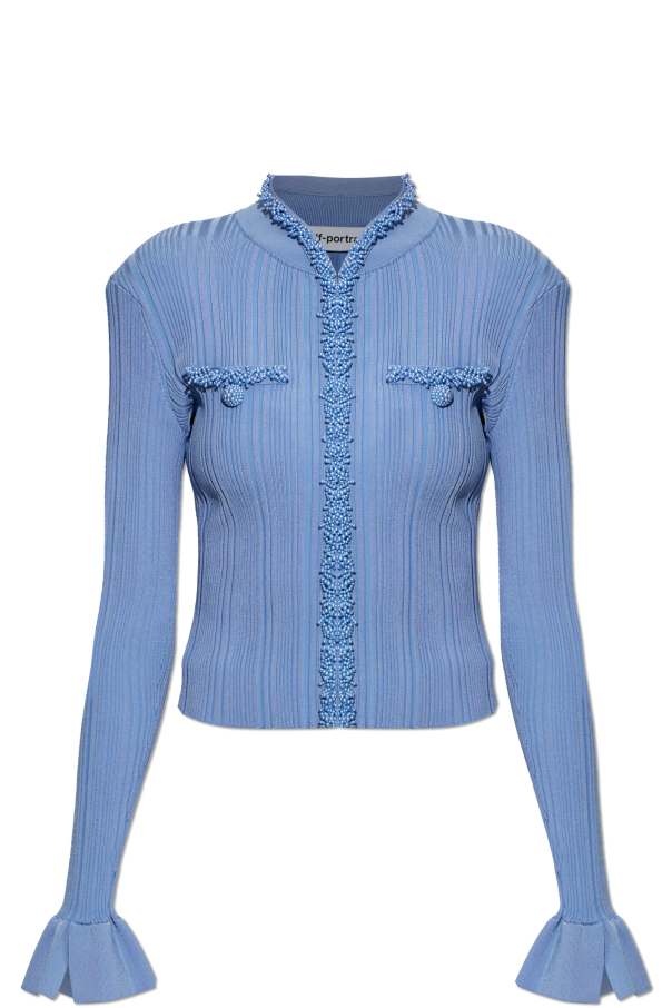 Cardigan with decorative beads od Self-Portrait