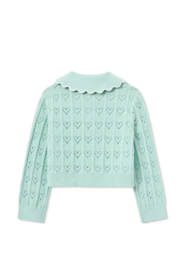 Self-Portrait Kids Openwork cardigan