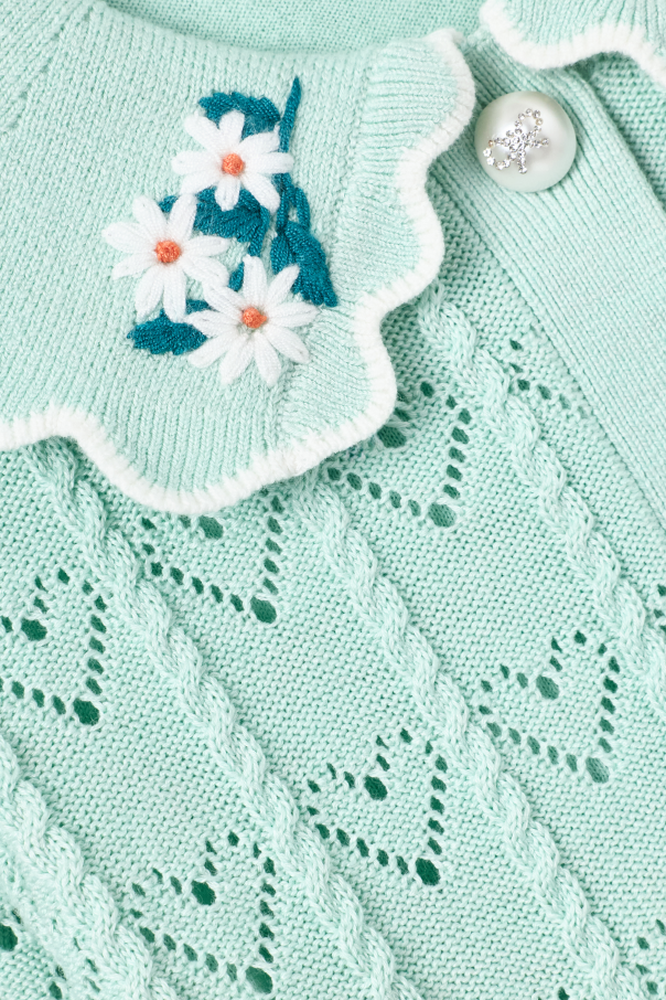 Self-Portrait Kids Openwork cardigan