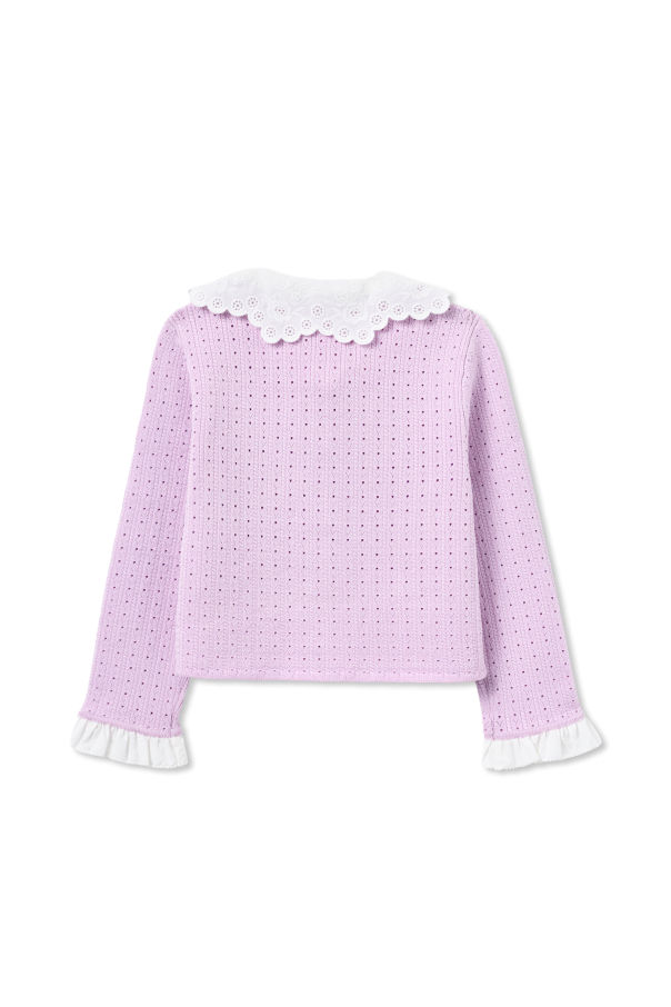 Self-Portrait Kids Cárdigan calado