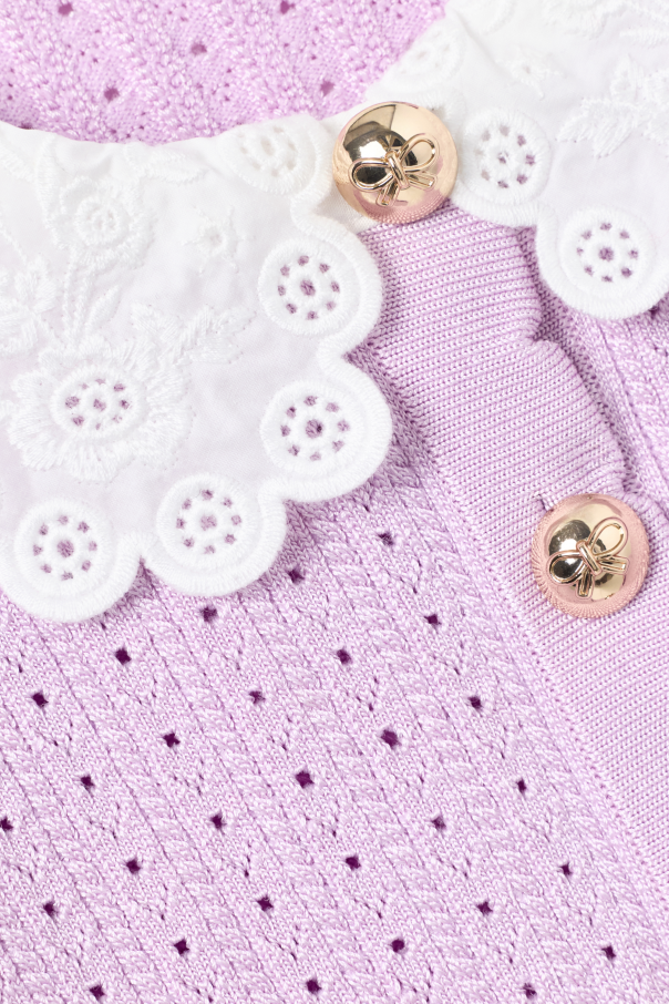 Self-Portrait Kids Cárdigan calado