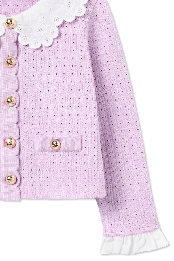 Self-Portrait Kids Cárdigan calado