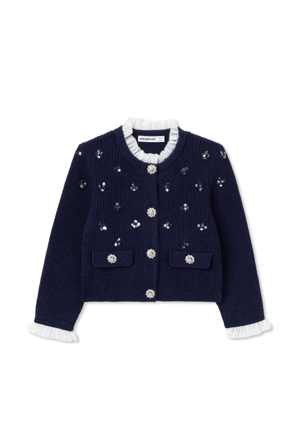 Cardigan with sequin appliqués od Self-Portrait Kids