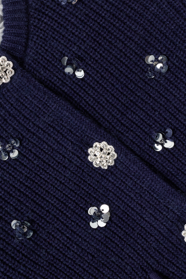 Self-Portrait Kids Cardigan mit Paillettenapplikationen