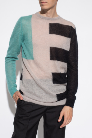 Rick Owens fine-knit sweater with geometric pattern