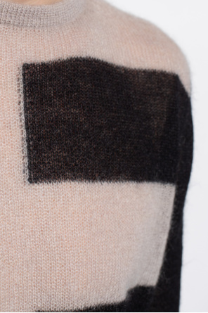 Rick Owens fine-knit sweater with geometric pattern