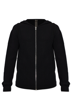 Wollcardigan mit Kapuze