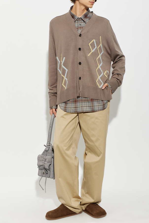 Acne Studios Silk cardigan with pattern