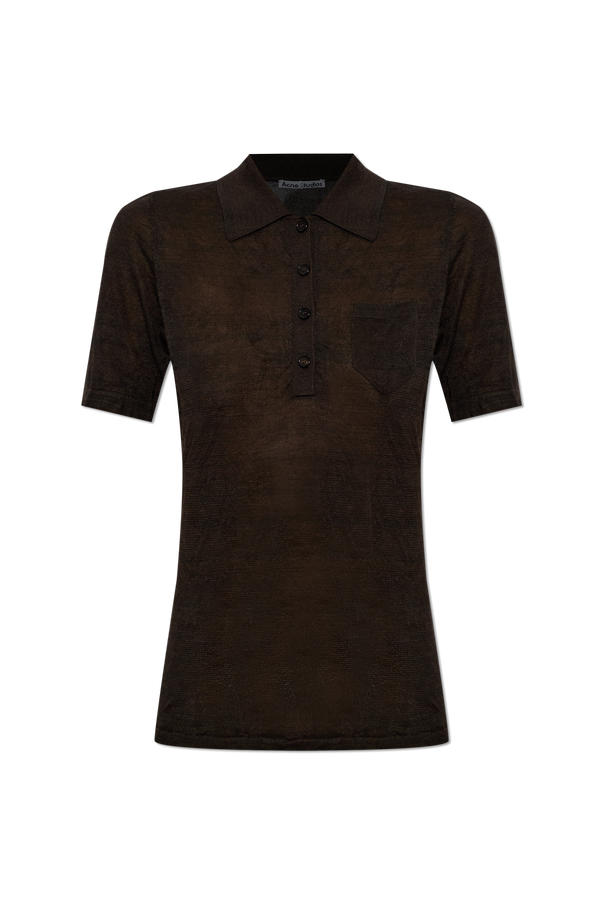 Silk polo shirt with pocket od Acne Studios