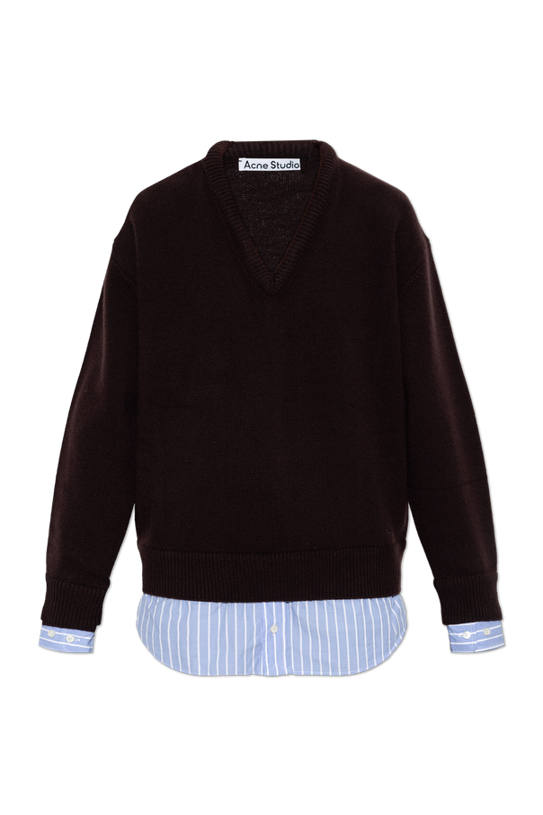 Acne Studios Camisola de lã com decote em V