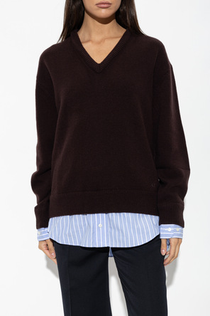 Acne Studios Camisola de lã com decote em V