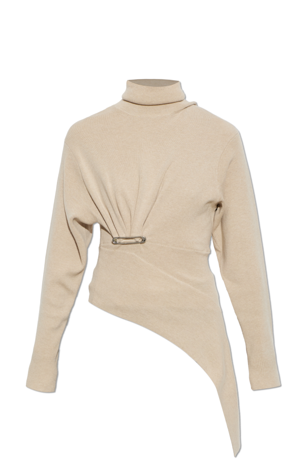 Asymmetrical turtleneck with appliqué od Lanvin
