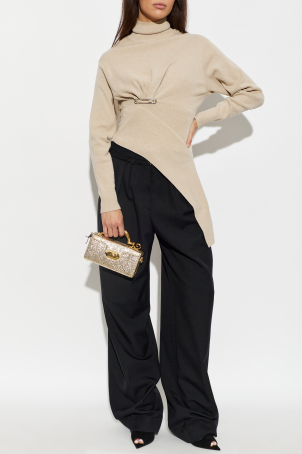 Lanvin Asymetrický turtleneck s aplikáciou