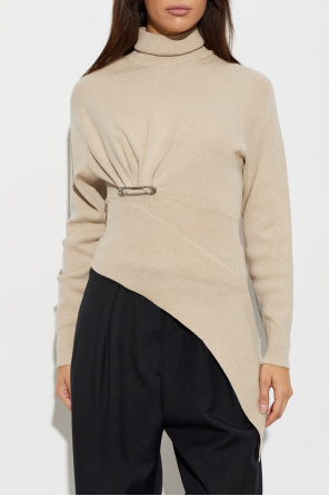 Lanvin Asymetrický turtleneck s aplikáciou