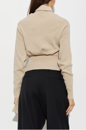 Lanvin Asymetrický turtleneck s aplikáciou