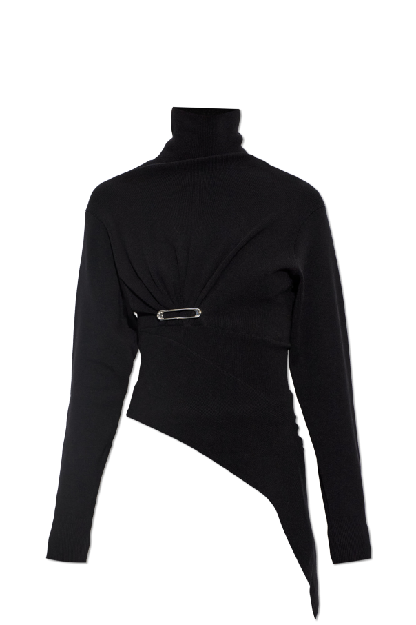 Asymmetric turtleneck with applique od Lanvin
