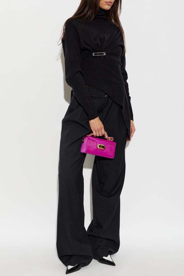 Lanvin Asymetrický turtleneck s aplikáciou