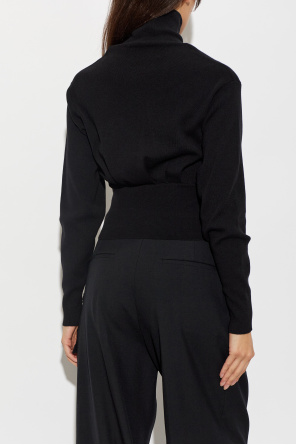 Lanvin Asymetrický turtleneck s aplikáciou