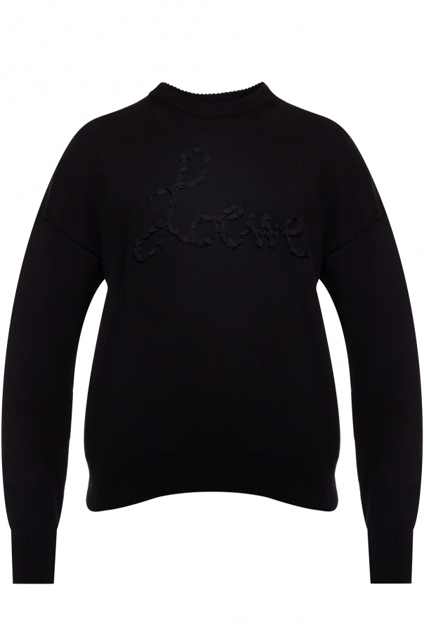 loewe Anagram long sleeve top loewe Anagram top black