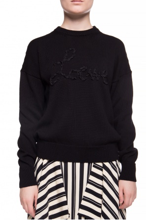 loewe Anagram long sleeve top loewe Anagram top black