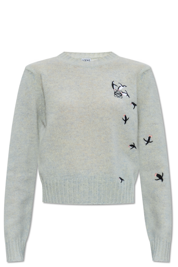 loewe panelled loewe panelled embroidered sweatshirts