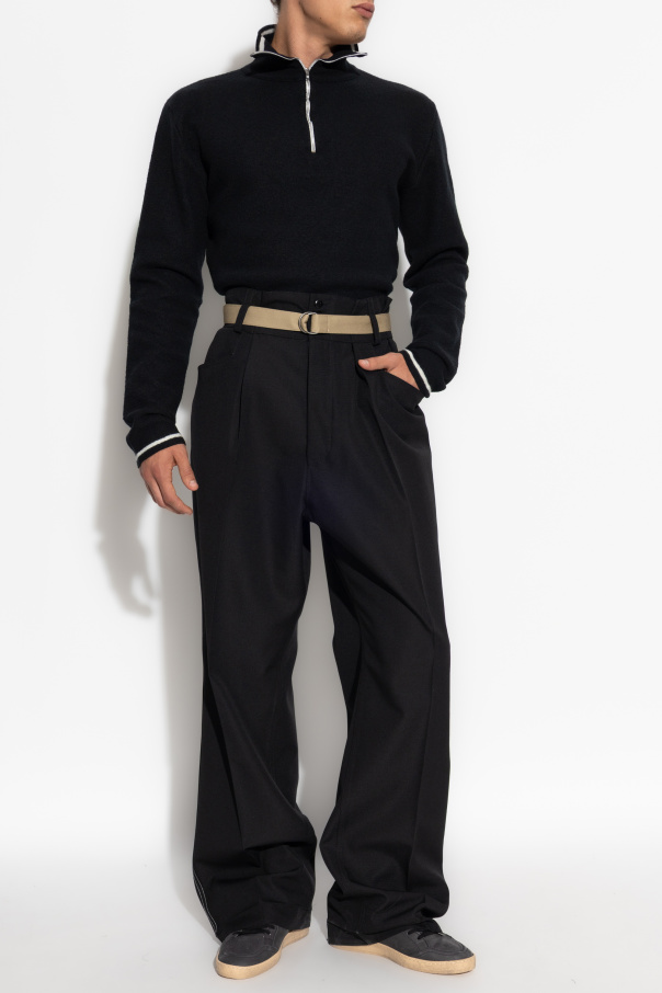 Maison Margiela Pullover mit Reißverschluss am Ausschnitt