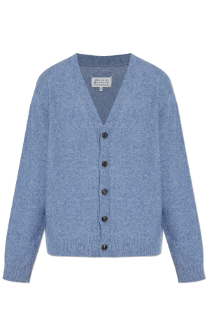 Cardigan with wool trim
