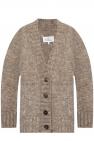 Maison Margiela BROWN Rib-knit cardigan