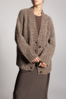 Maison Margiela BROWN Rib-knit cardigan