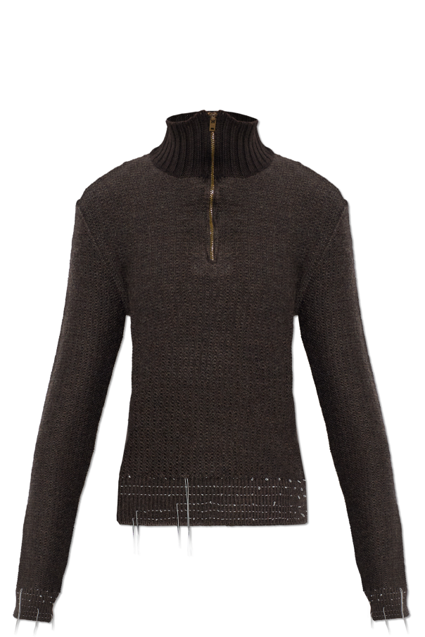 Maison Margiela Sweter z dekoracyjnymi nitkami