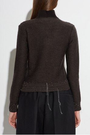 Maison Margiela Sweter z dekoracyjnymi nitkami