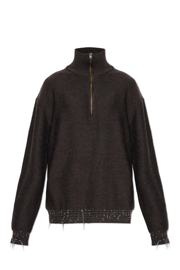 Maison Margiela Sweter z dekoracyjnymi nitkami