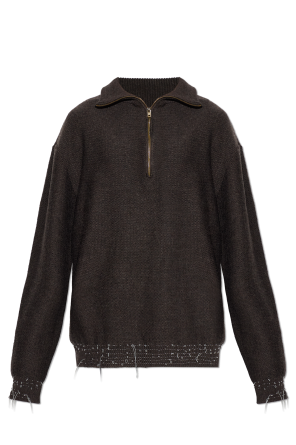 Maison Margiela Sweter z dekoracyjnymi nitkami