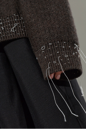 Maison Margiela Sweter z dekoracyjnymi nitkami