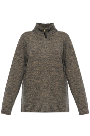Sweater with a stand-up collar