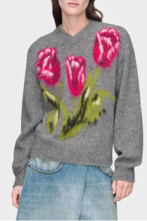 Maison Margiela Wool jumper with floral motif